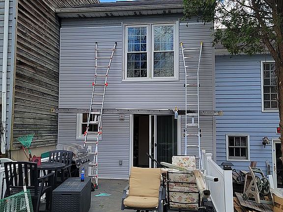 New siding on back