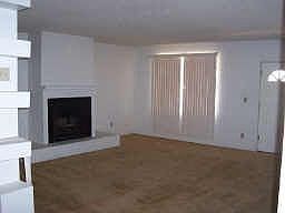 Living room with fireplace