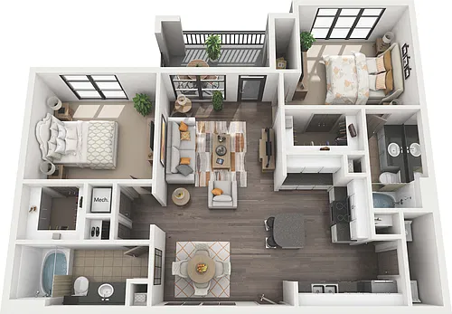 Floor plan B1 - Piedmont