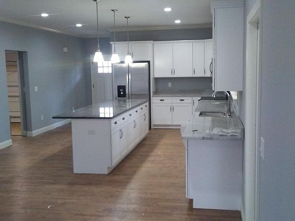 Open concept kitchen and living area