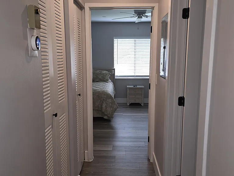 view from the hallway into bedroom #2