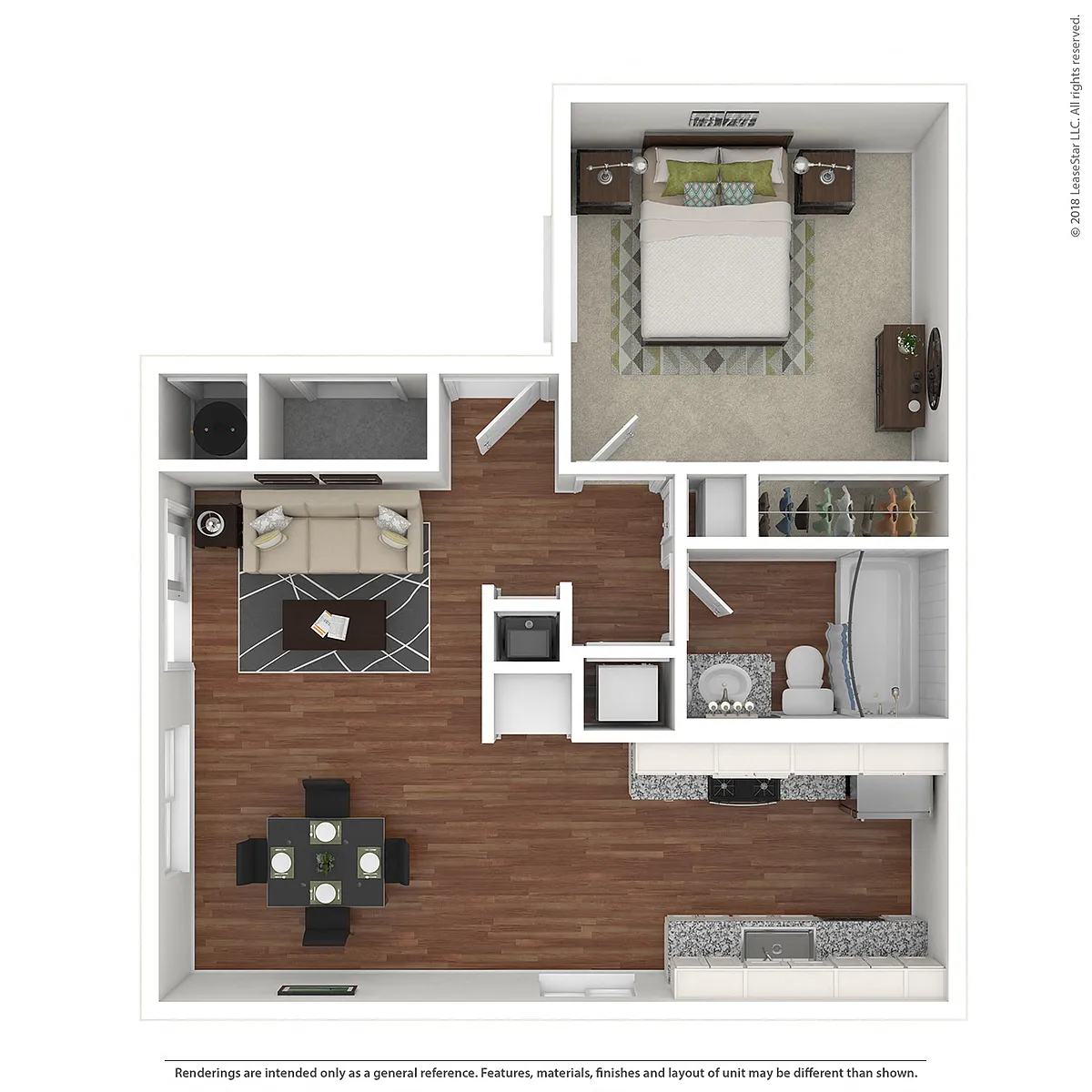 Floor plan 1x1 Downstairs