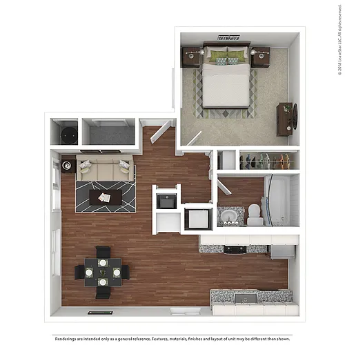 Floor plan 1x1 Downstairs