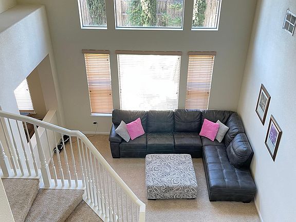High ceiling in living room