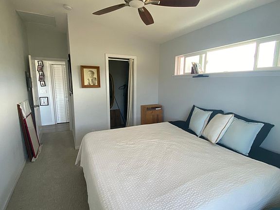 King size bed with walk in closet