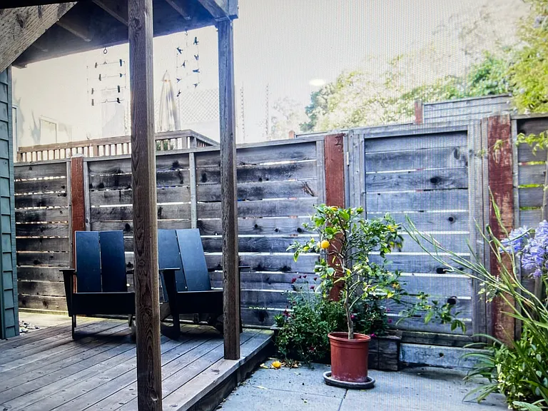 Back deck & garden