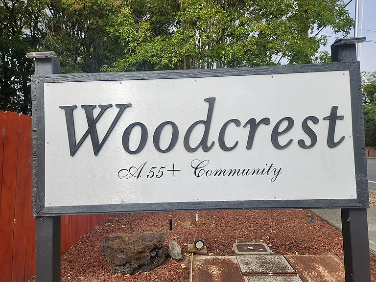 Woodcrest Front Entrance Sign (55+ community)