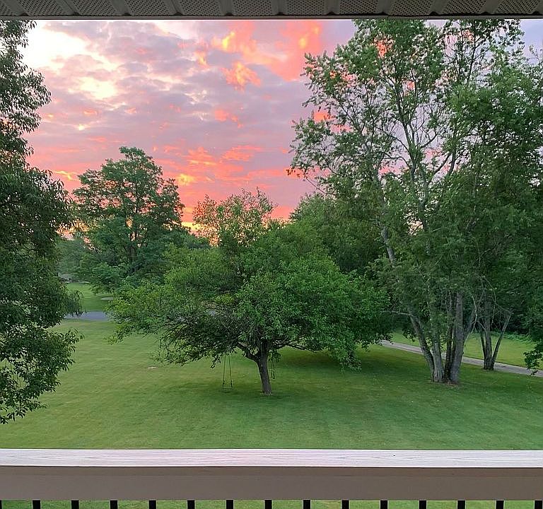 Sunrise view from front deck