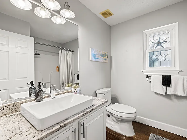 Bathroom 2 bright updated and clean with tub