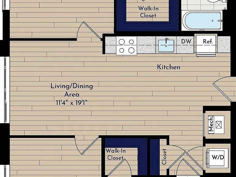 A 2BR-A Two Bedroom Floor Plan A 2BR-A Two Bedroom Floor Plan