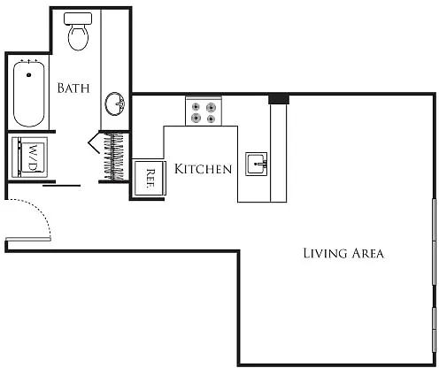 Floor plan Micro Studio - A9 w/without Column
