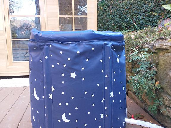 Take an invigorating cold plunge after your sauna!