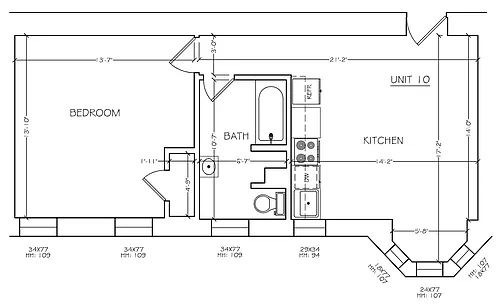 Floor plan 1 Bedroom 1 Bathroom