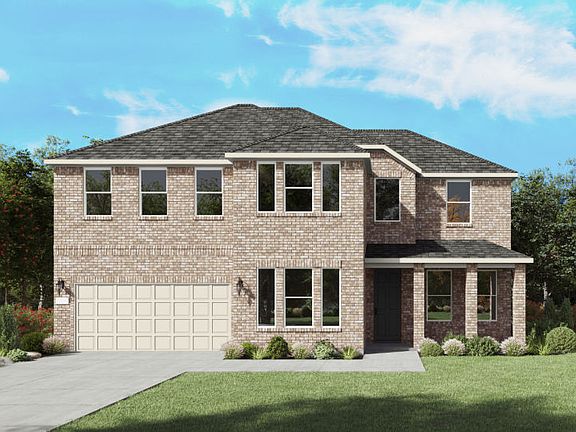 The Oglesby, a two-story new home design shown with home exterior TR 201