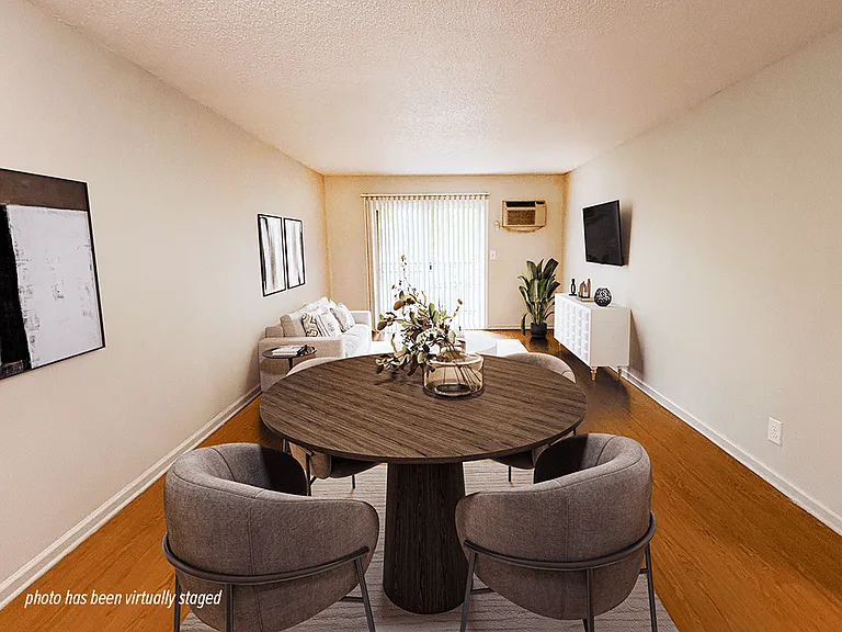 Living Area with Plank Vinyl Flooring