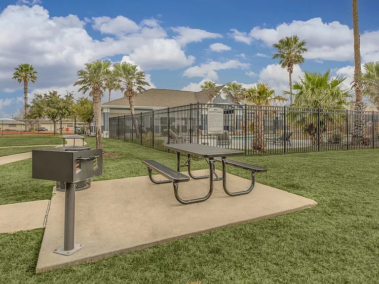 Relaxing Picnic Area with BBQ Grills at Sierra Royale, Robstown, TX