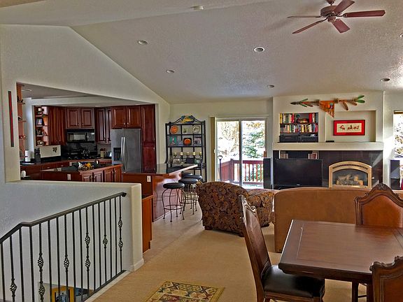 View from living to dining and kitchen