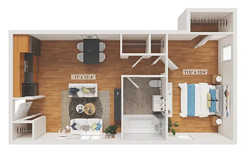 Floor plan 1 Bedroom I