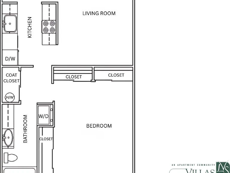 1x1 Standard l 720 sq ft l Villas at Lawrence Street 1x1 Standard l 720 sq ft l Villas at Lawrence Street