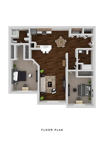 Floor plan 2 Bed 2 Bath