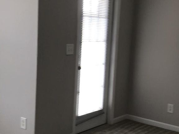 Patio door and dining area