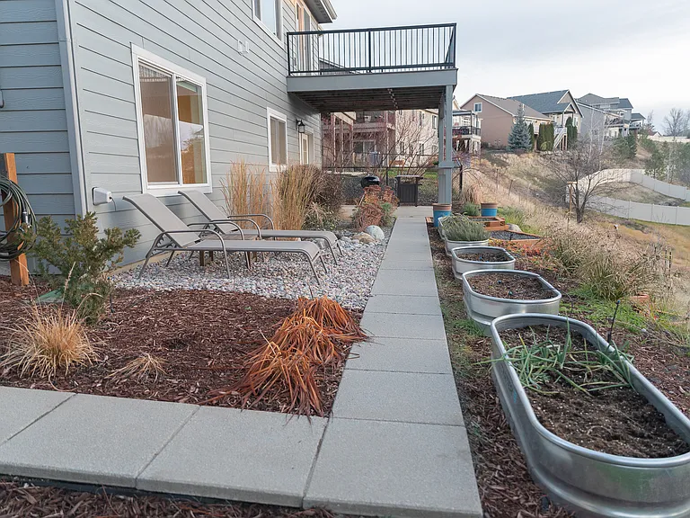 Backyard - separate entrance to the basement ADU.
