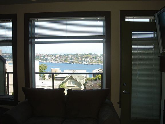 View from living room of lake union