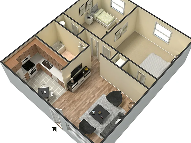 2 Bed Floorplan