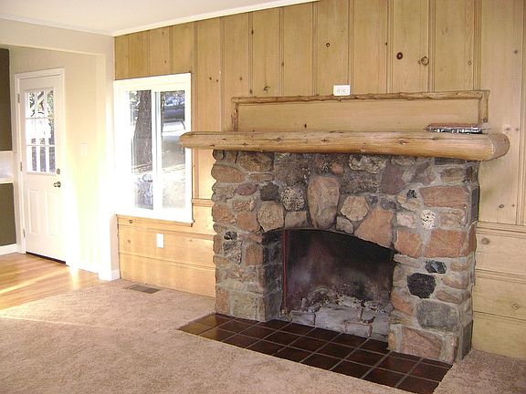 Stone Hearth Fireplace