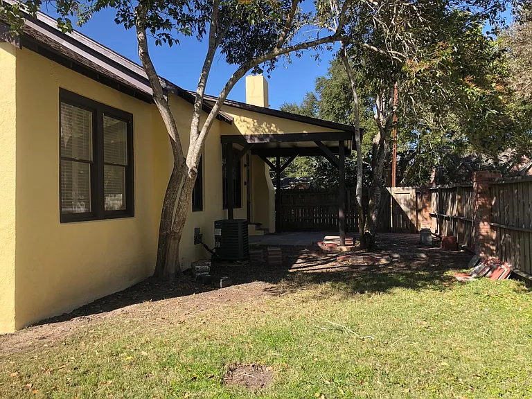 Left Side View of House and Patio Area @ 1614 St. Vincent Street