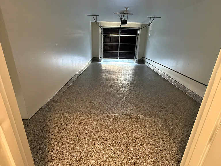 Garage entry into the home.