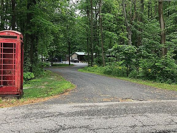 Look for the red phone booth