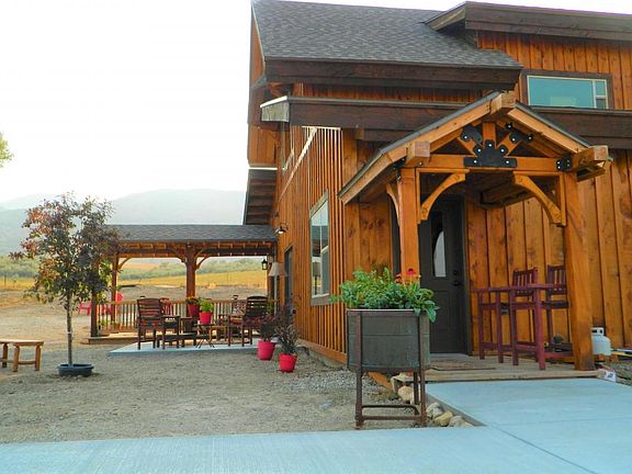 Two covered entrances to the house