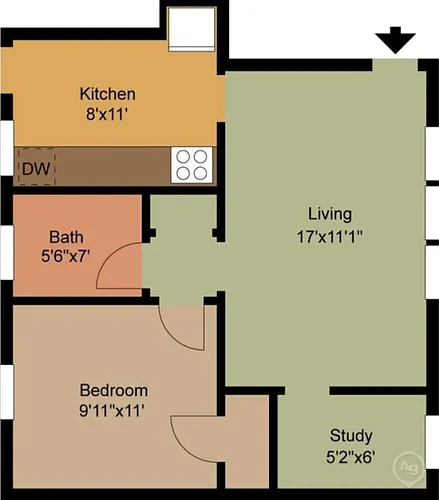 Floor plan 1 Bedroom