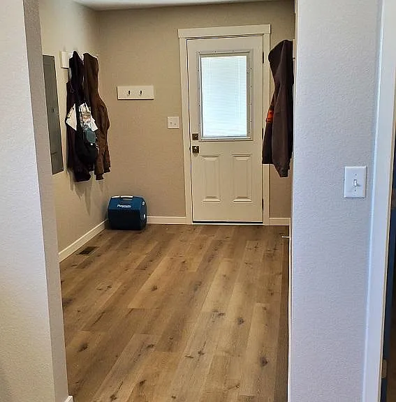 Mud Room door out to covered back deck