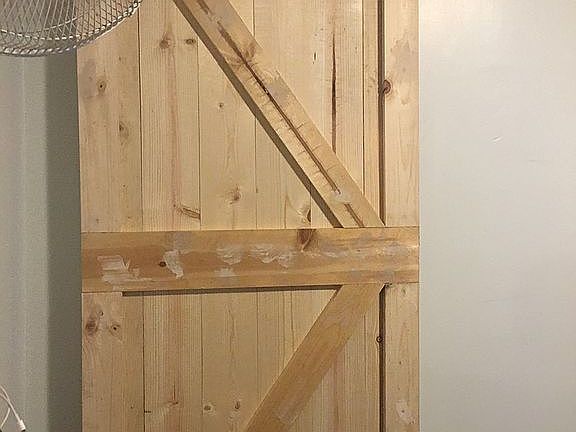 Basement bedroom closet door