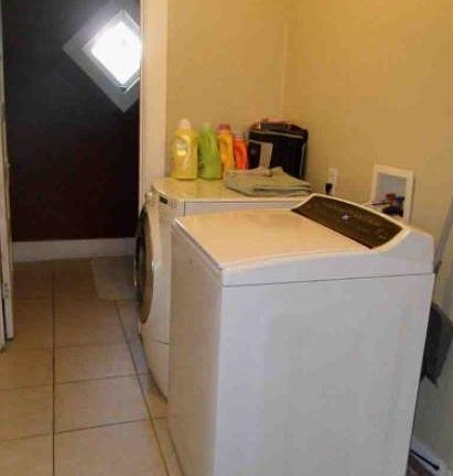 Washer and dryer included in unit and half bath