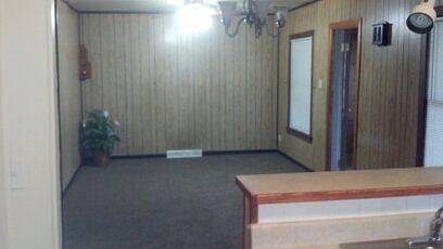 Living room with ceiling fan