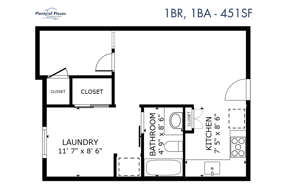 Floor plan 1x1 Urban A