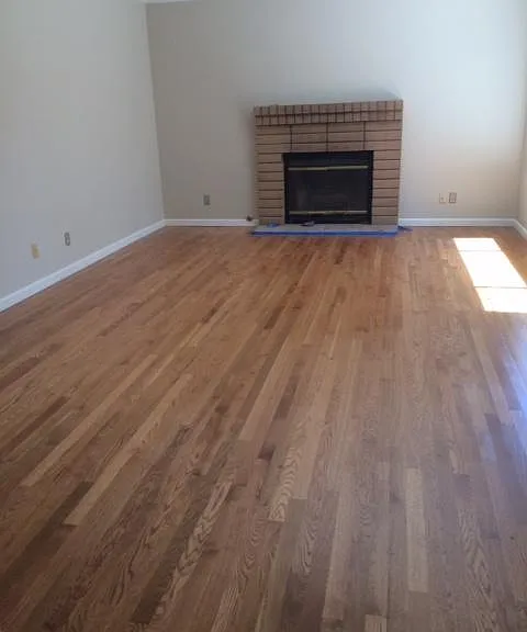 wood floors in front room and dine rm area. lots of natural light windows