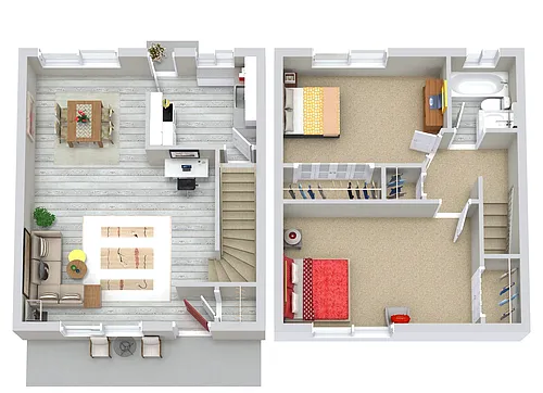 Floor plan 2 BEDS | 1 BATH