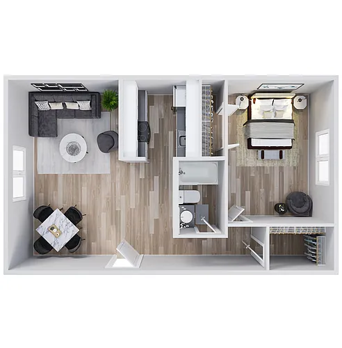 Floor plan 1x1 Standard
