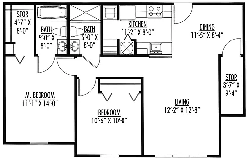 Floor plan The Bluffs 60%
