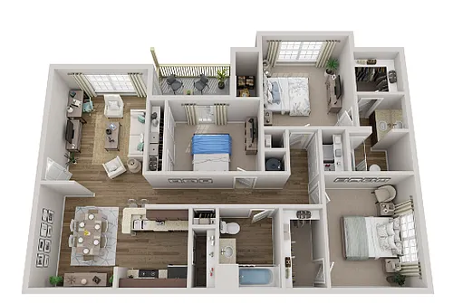 Floor plan 3 x 2 Renovated