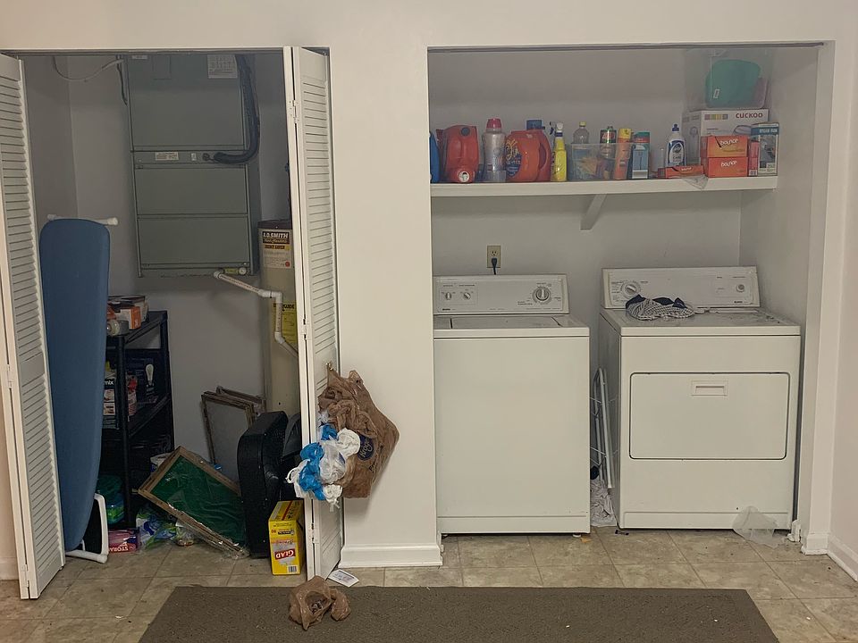 washer and dryer, and hot water heater