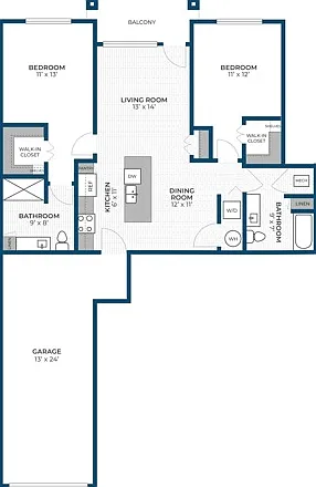 Floor Plan 2B | Seasons at Franklin | Apartments in Franklin, WI Floor Plan 2B | Seasons at Franklin | Apartments in Franklin, WI