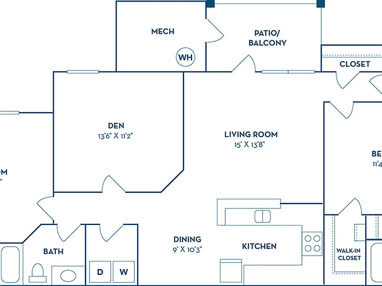 2 Bedroom | 2 Bath | Den | 1287 SF 2 Bedroom | 2 Bath | Den | 1287 SF