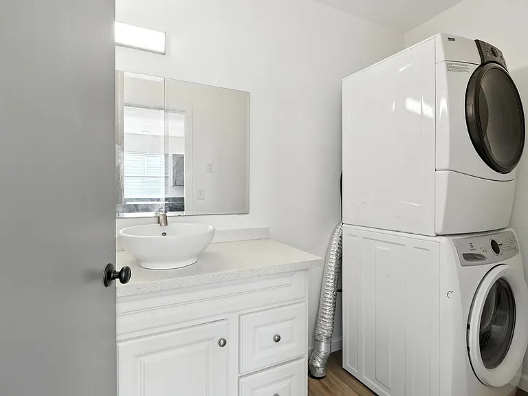 Main Level half bath with laundry