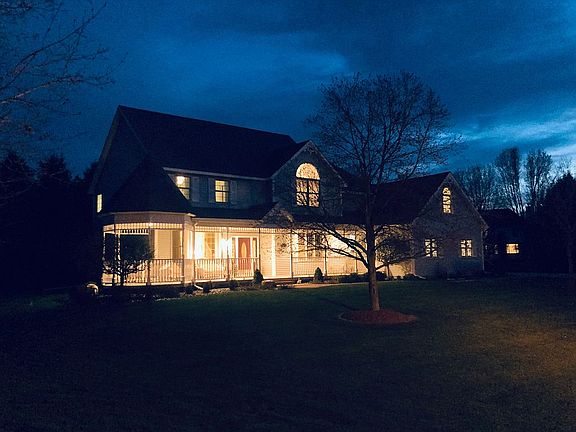 Beautiful lighted porch