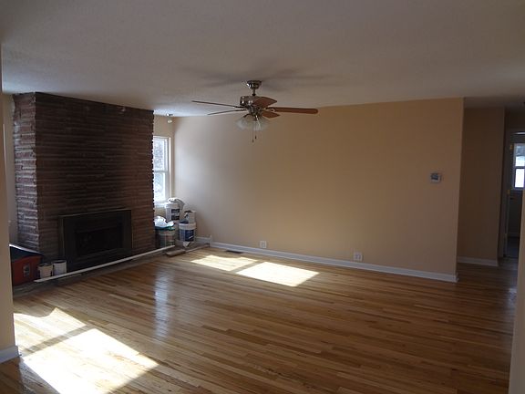 wood burning fireplace